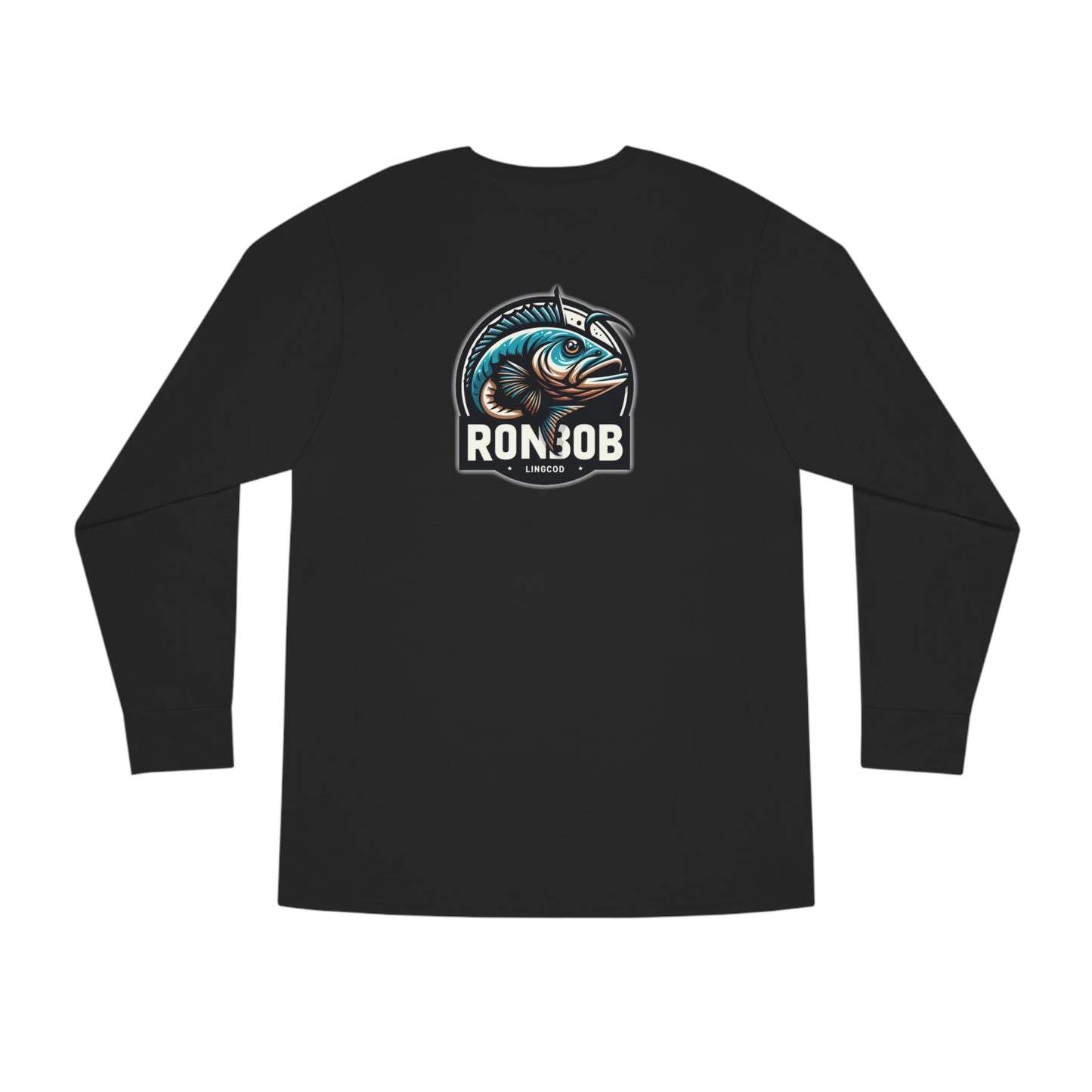 Men's Long Sleeve Crewneck Tee - Blue Lingcod (Multiple Color Options)