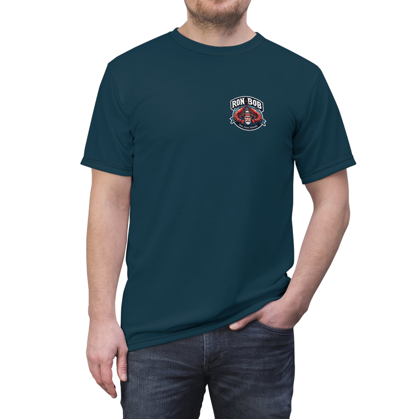 Polyester Prawn Fisherman T-Shirt (Gunmetal)