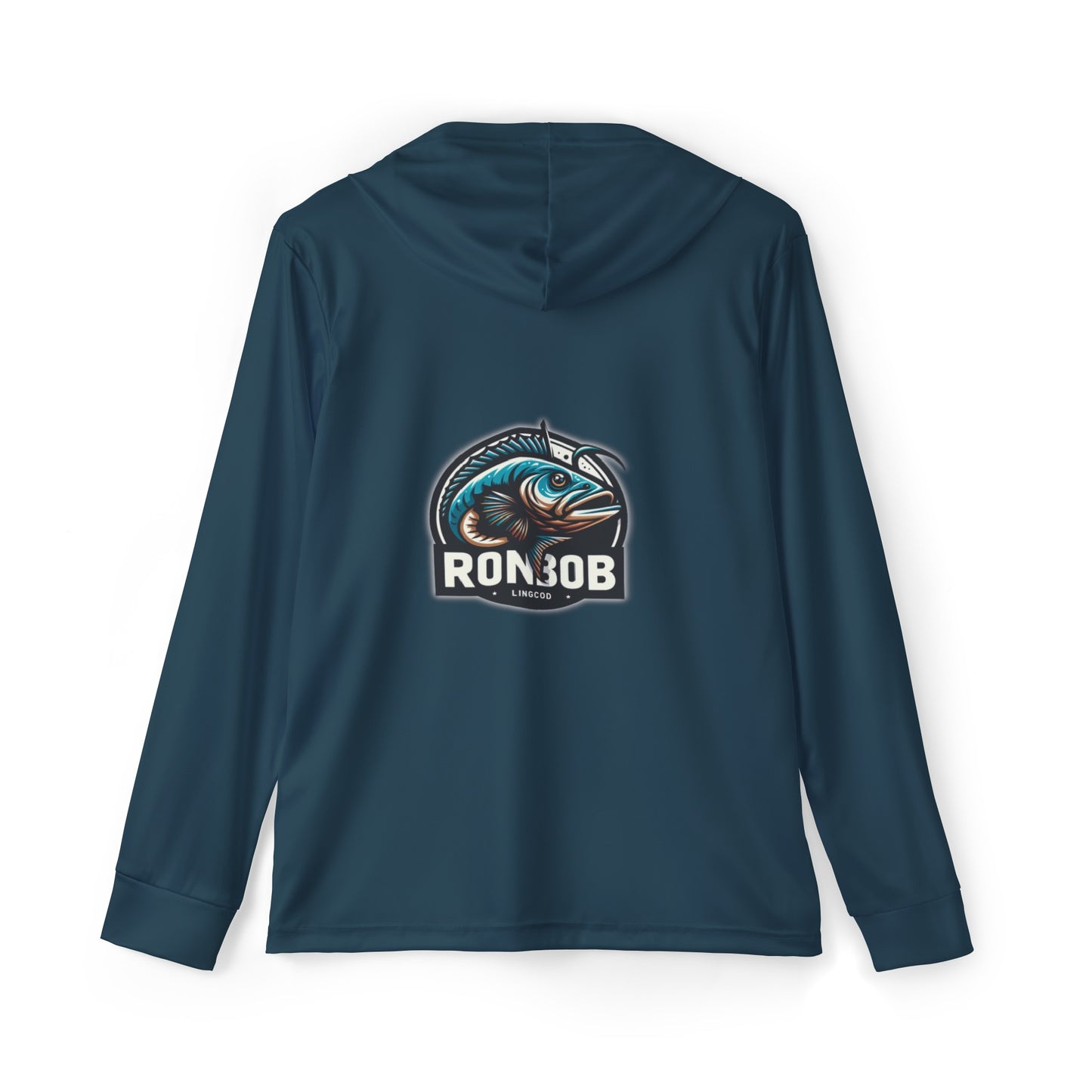 Men's Lightweight Blue Lingcod Hoodie with UPF +50 (Gunmetal)